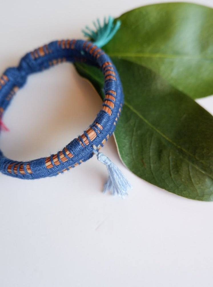 Deep Blue Bangle | Tassel