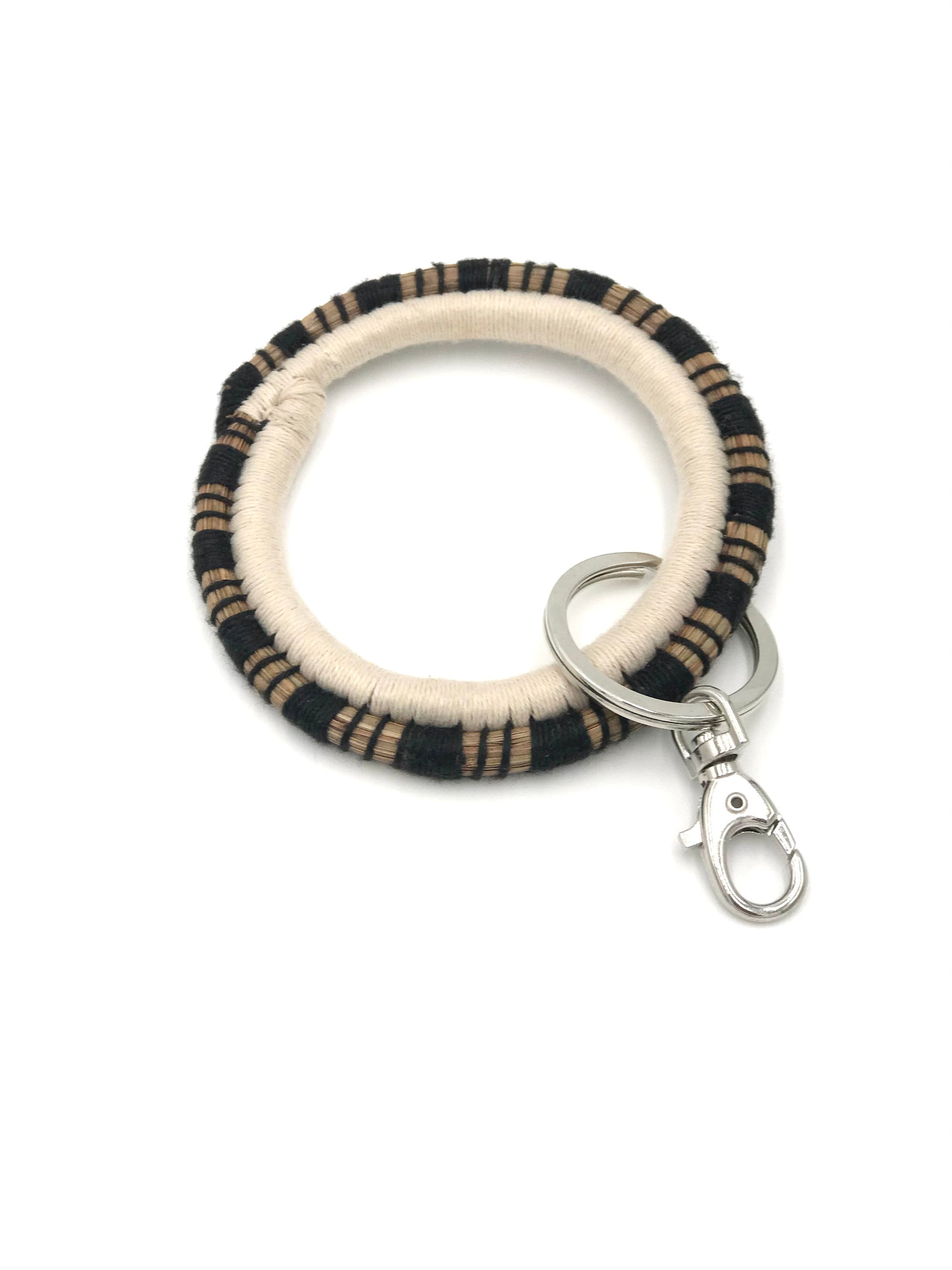 Keychain Bangle | Black & Cream