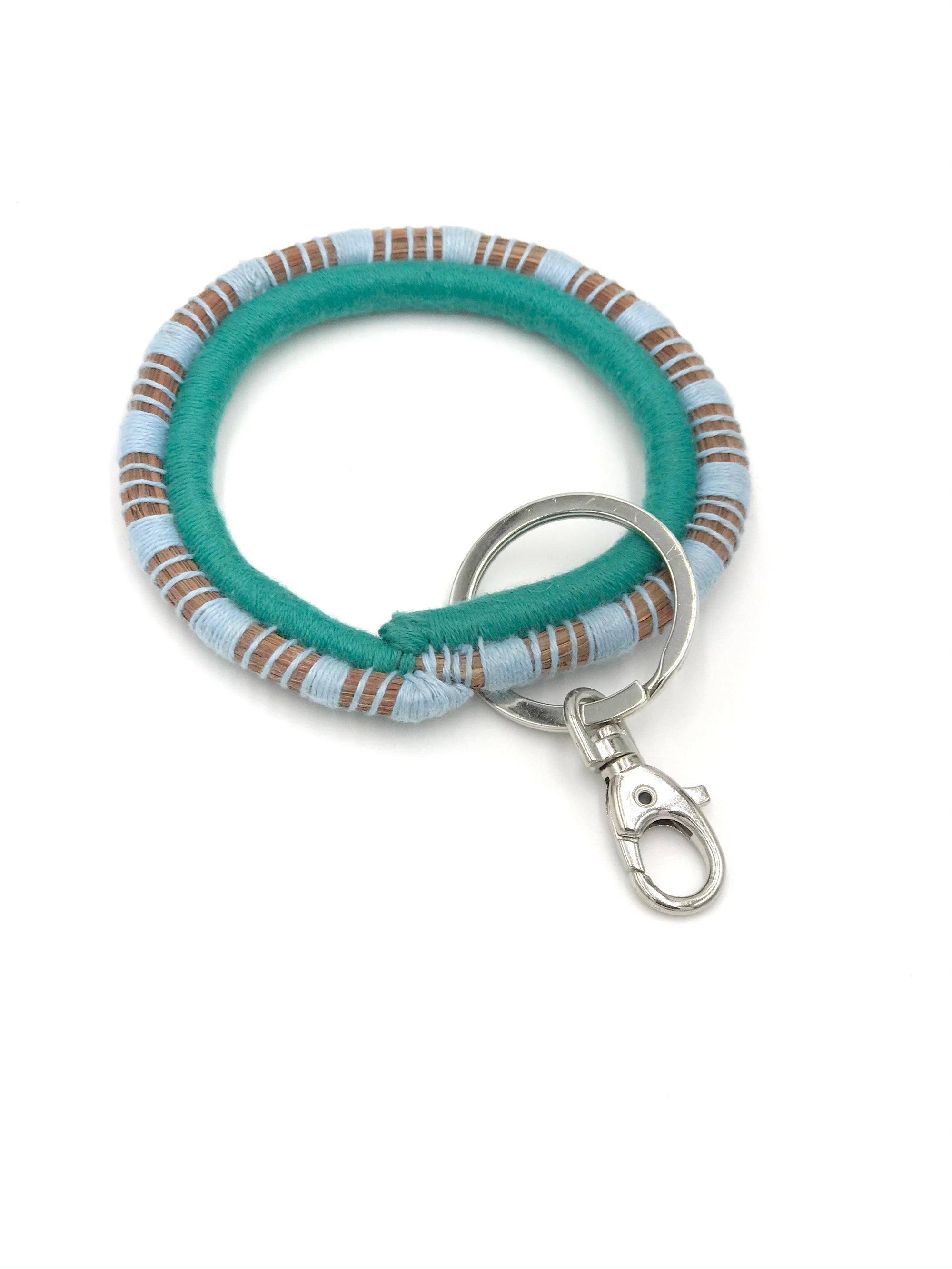 Keychain Bangle | Teal & Light Blue